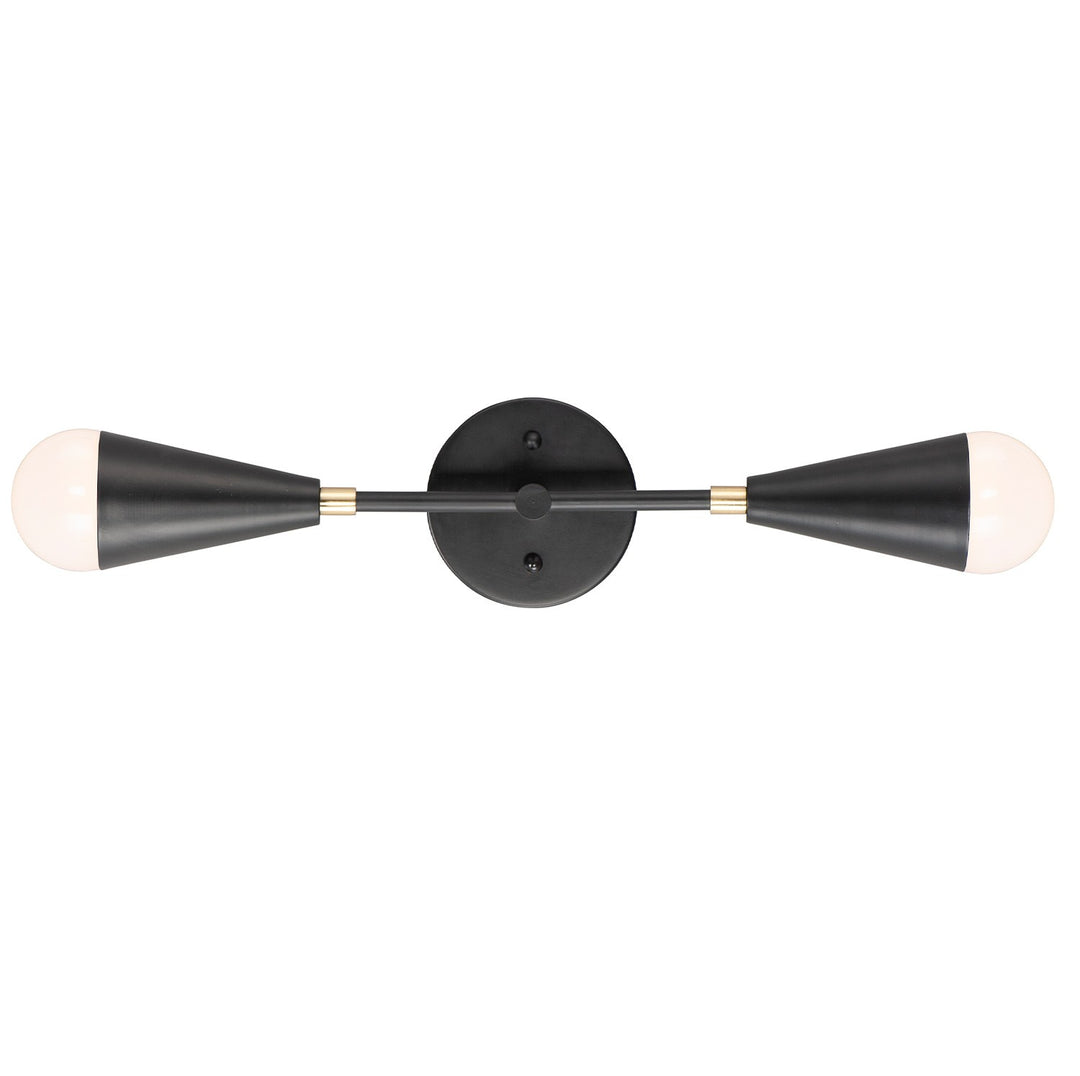 Maxim Lovell 11262BKSBR/BUL Wall Sconce Light - Black / Satin Brass