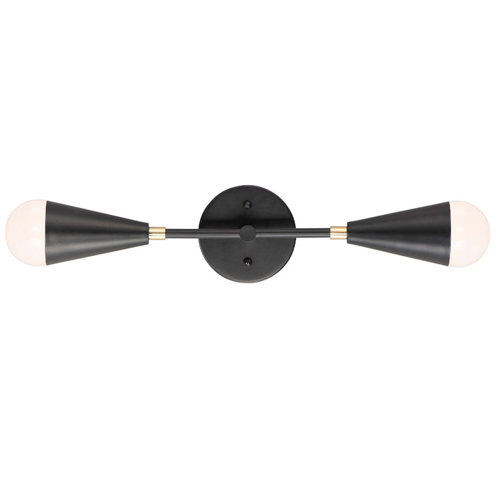 Maxim Lovell 11262BKSBR/BUL Wall Sconce Light - Black / Satin Brass