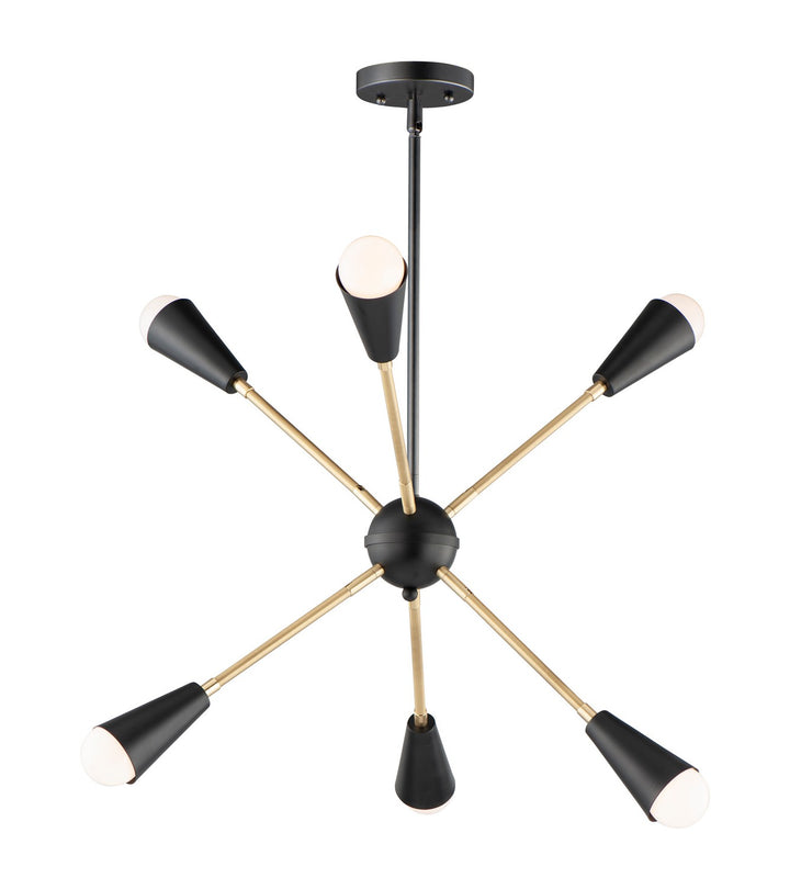 Maxim Lovell 11266BKSBR/BUL Chandelier Light - Black / Satin Brass