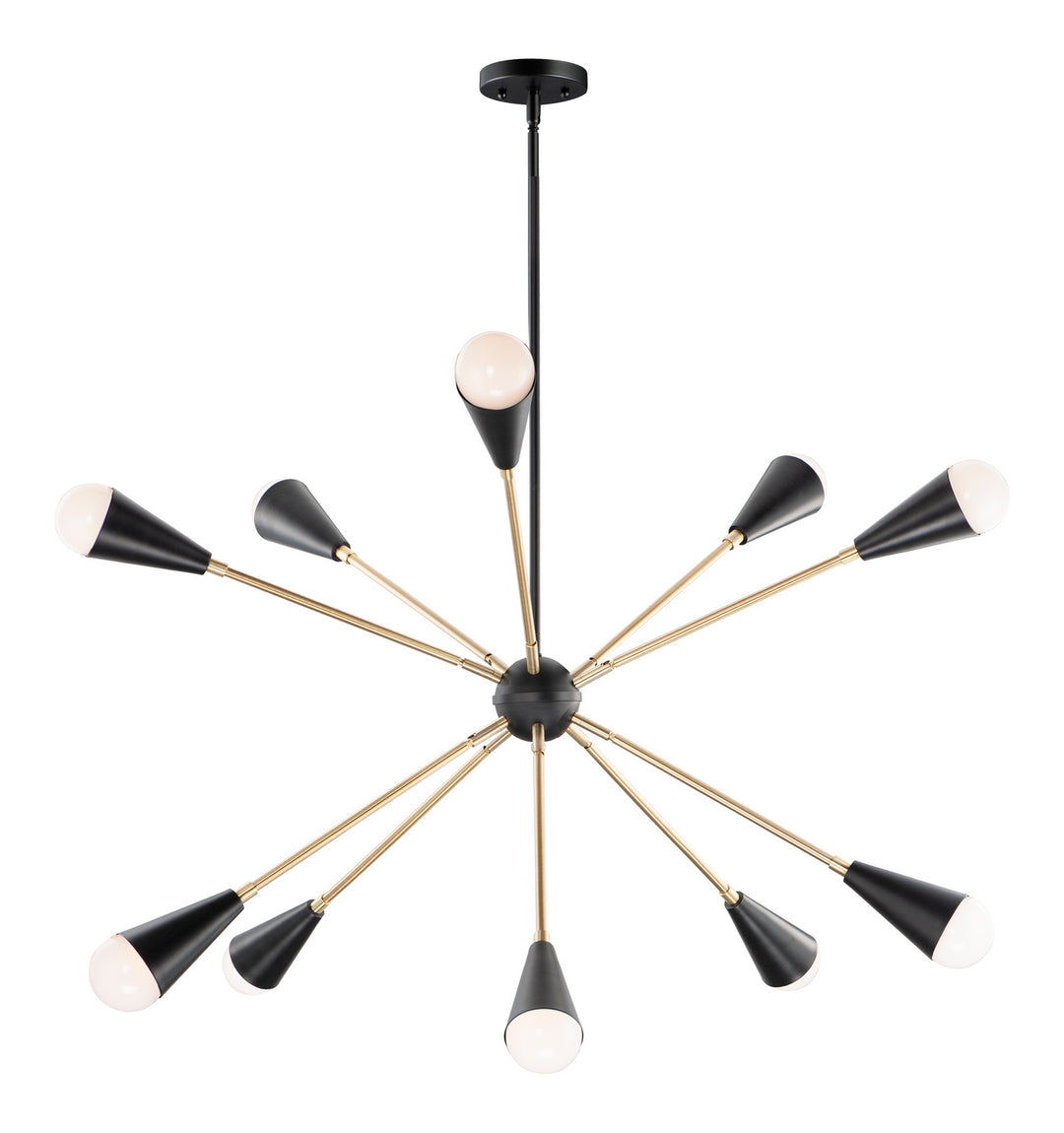 Maxim Lovell 11268BKSBR Chandelier Light - Black / Satin Brass