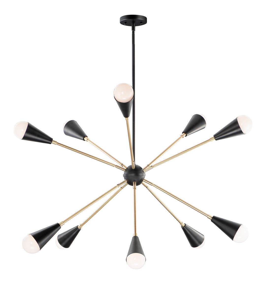 Maxim Lovell 11268BKSBR/BUL Chandelier Light - Black / Satin Brass