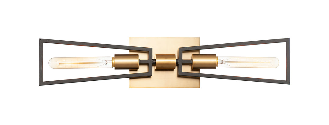 Maxim Wings 11652BKSBR Wall Sconce Light - Black / Satin Brass