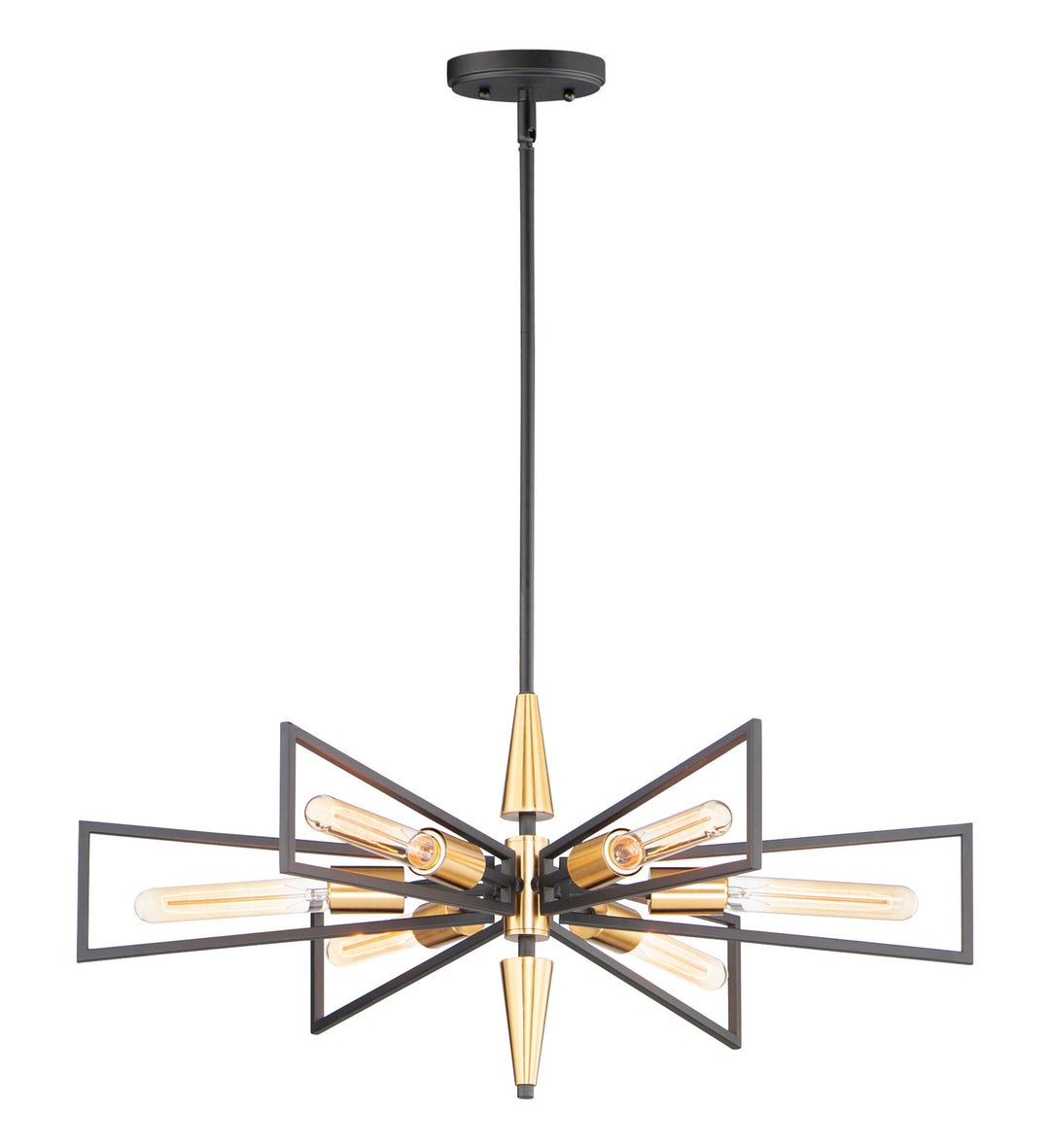 Maxim Wings 11656BKSBR Chandelier Light - Black / Satin Brass