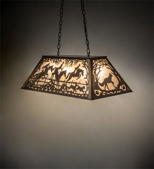 Meyda Tiffany Fox Hunt 109744 Pendant Light - Oil Rubbed Bronze
