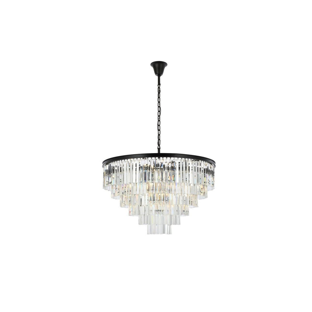 Elegant Sydney 1201D44MB/RC Chandelier Light - Matte Black