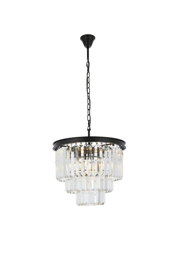 Elegant Sydney 1231D20MB/RC Chandelier Light - Matte Black