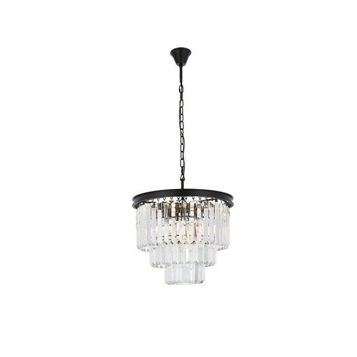 Elegant Sydney 1231D20MB/RC Chandelier Light - Matte Black