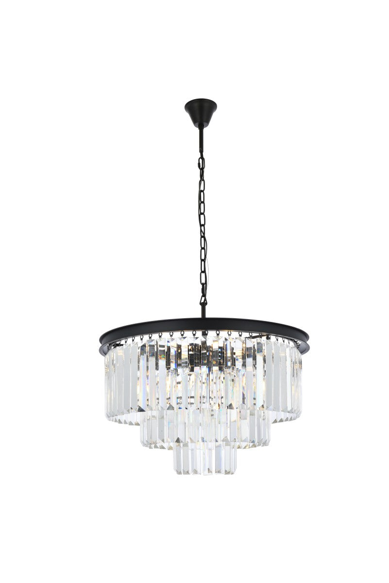 Elegant Sydney 1231D26MB/RC Chandelier Light - Matte Black