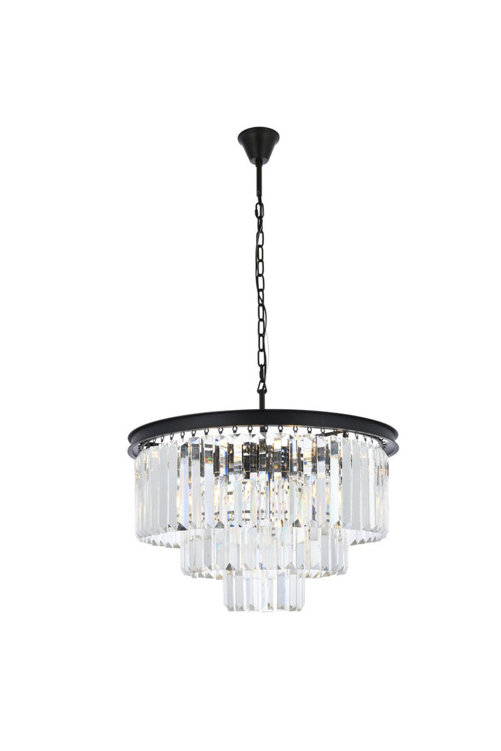 Elegant Sydney 1231D26MB/RC Chandelier Light - Matte Black