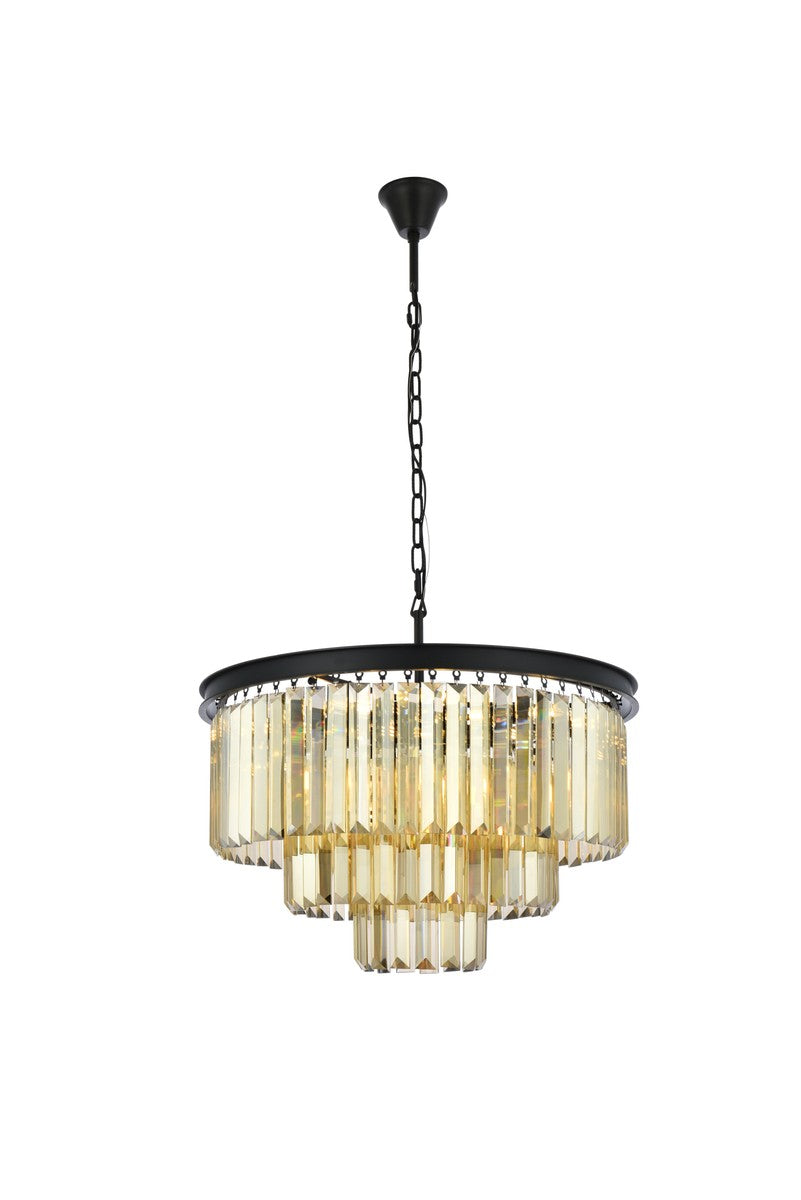 Elegant Sydney 1231D26MB-GT/RC Chandelier Light - Matte Black