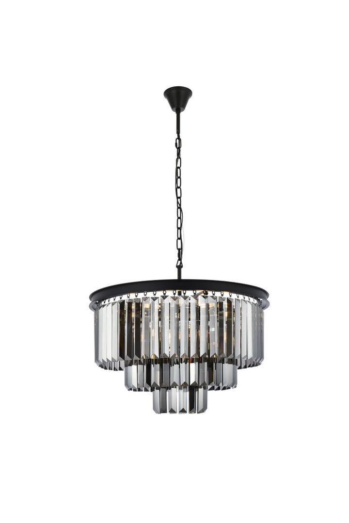 Elegant Sydney 1231D26MB-SS/RC Chandelier Light - Matte Black