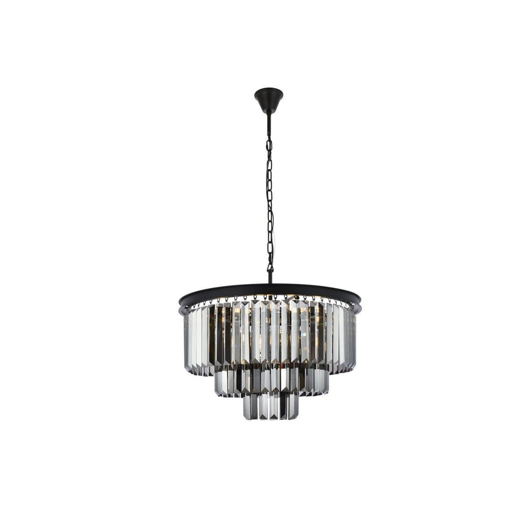 Elegant Sydney 1231D26MB-SS/RC Chandelier Light - Matte Black