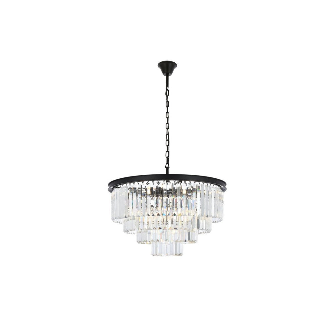 Elegant Sydney 1231D32MB/RC Chandelier Light - Matte Black