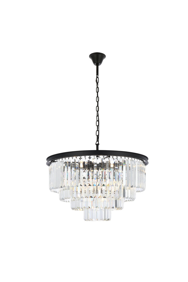 Elegant Sydney 1231D32MB/RC Chandelier Light - Matte Black