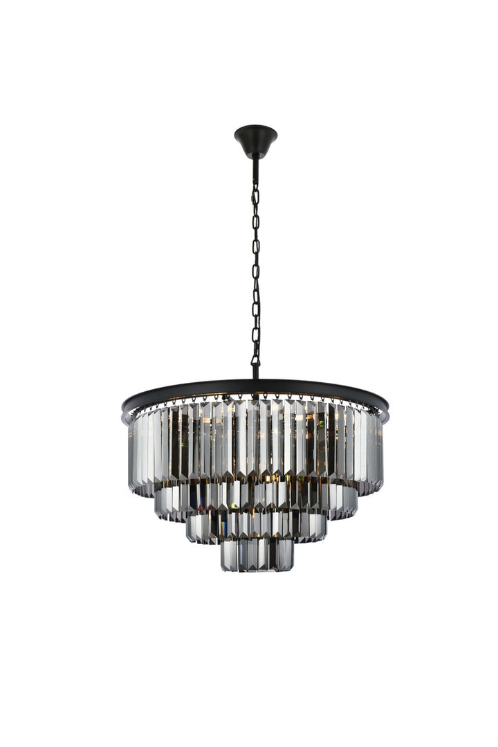 Elegant Sydney 1231D32MB-SS/RC Chandelier Light - Matte Black