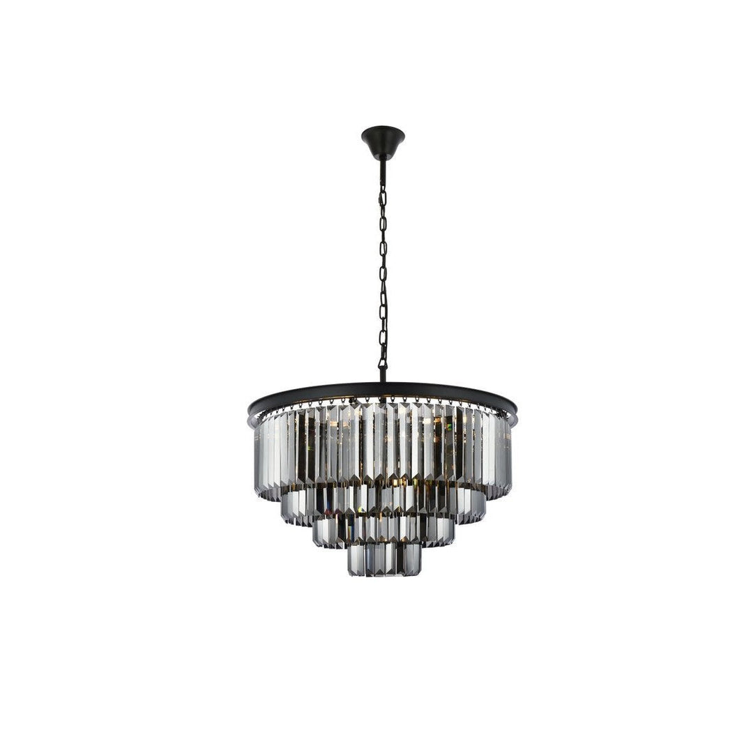 Elegant Sydney 1231D32MB-SS/RC Chandelier Light - Matte Black