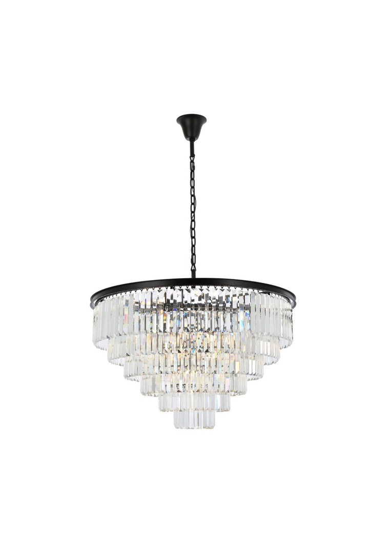 Elegant Sydney 1231D44MB/RC Chandelier Light - Matte Black