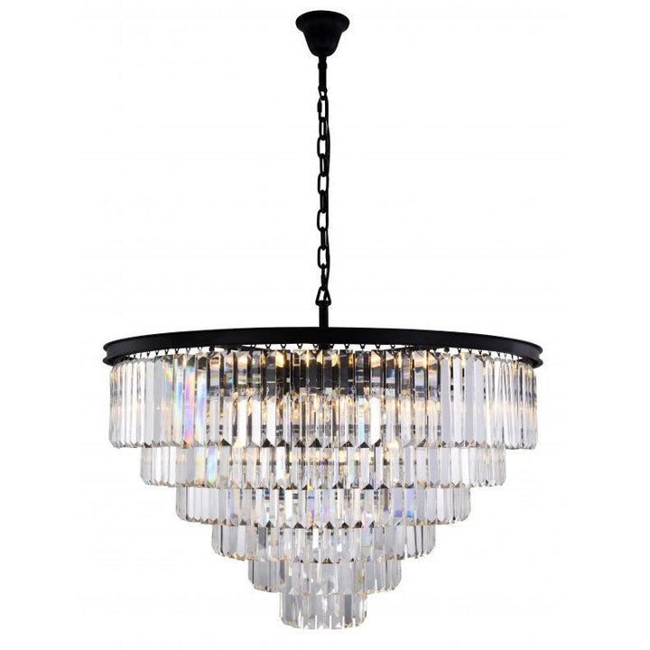 Elegant Sydney 1231D44MB/RC Chandelier Light - Matte Black