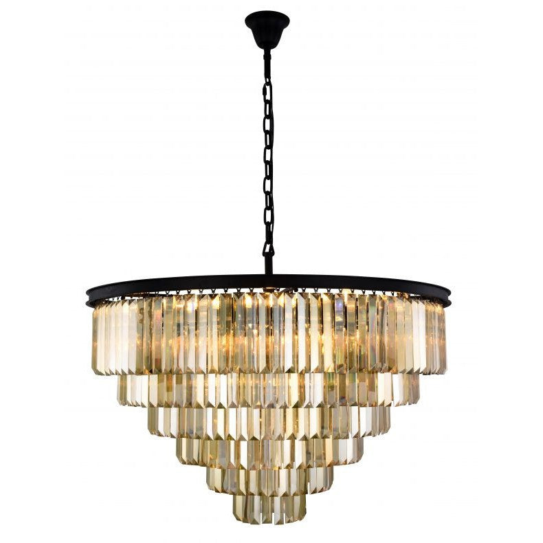 Elegant Sydney 1231D44MB-GT/RC Chandelier Light - Matte Black