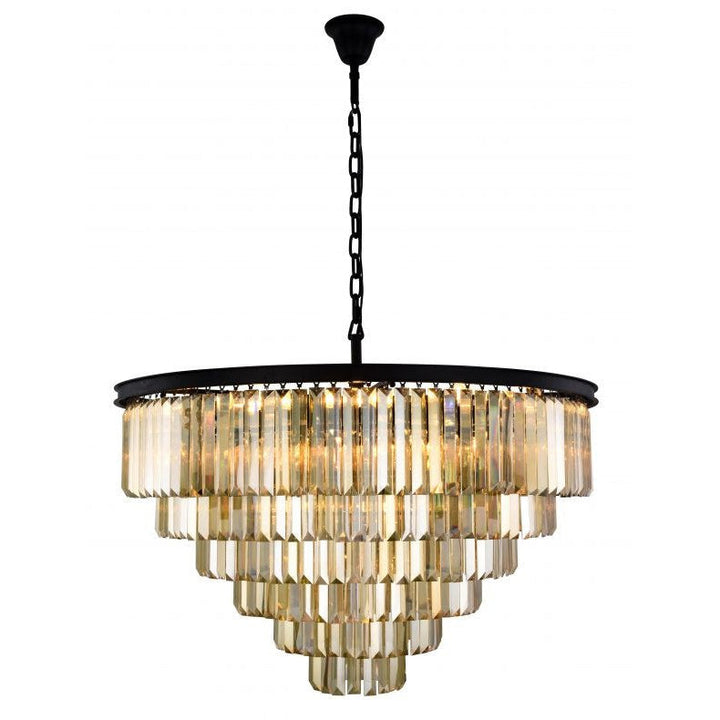 Elegant Sydney 1231D44MB-GT/RC Chandelier Light - Matte Black