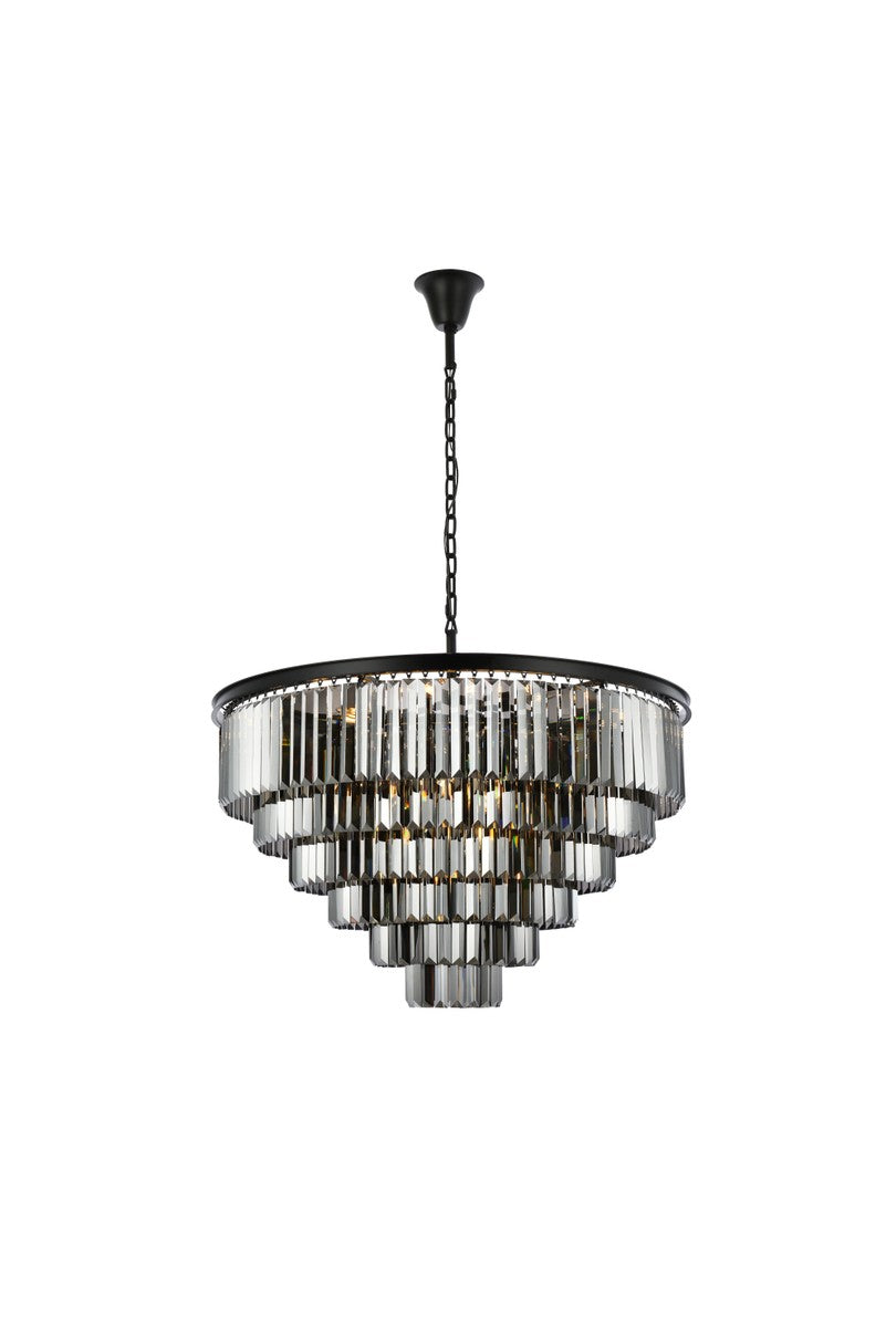 Elegant Sydney 1231D44MB-SS/RC Chandelier Light - Matte Black