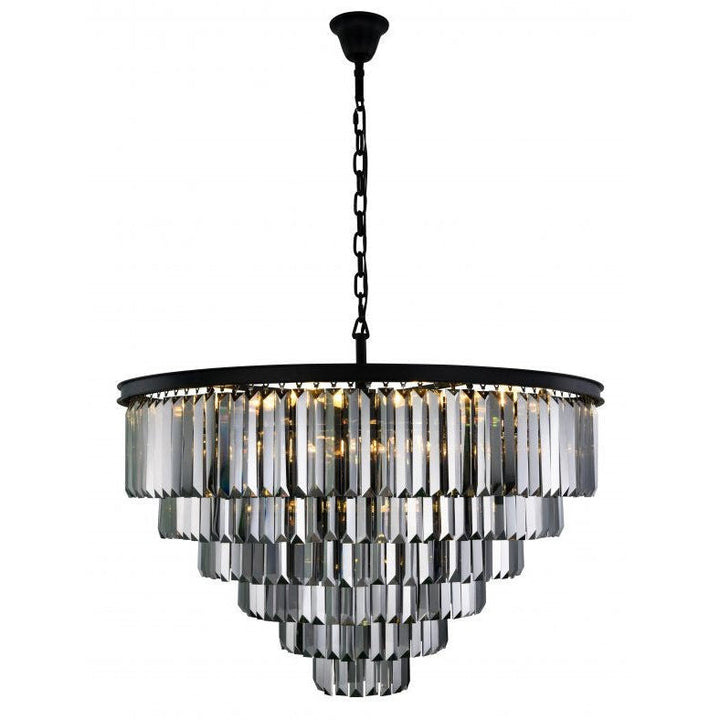 Elegant Sydney 1231D44MB-SS/RC Chandelier Light - Matte Black