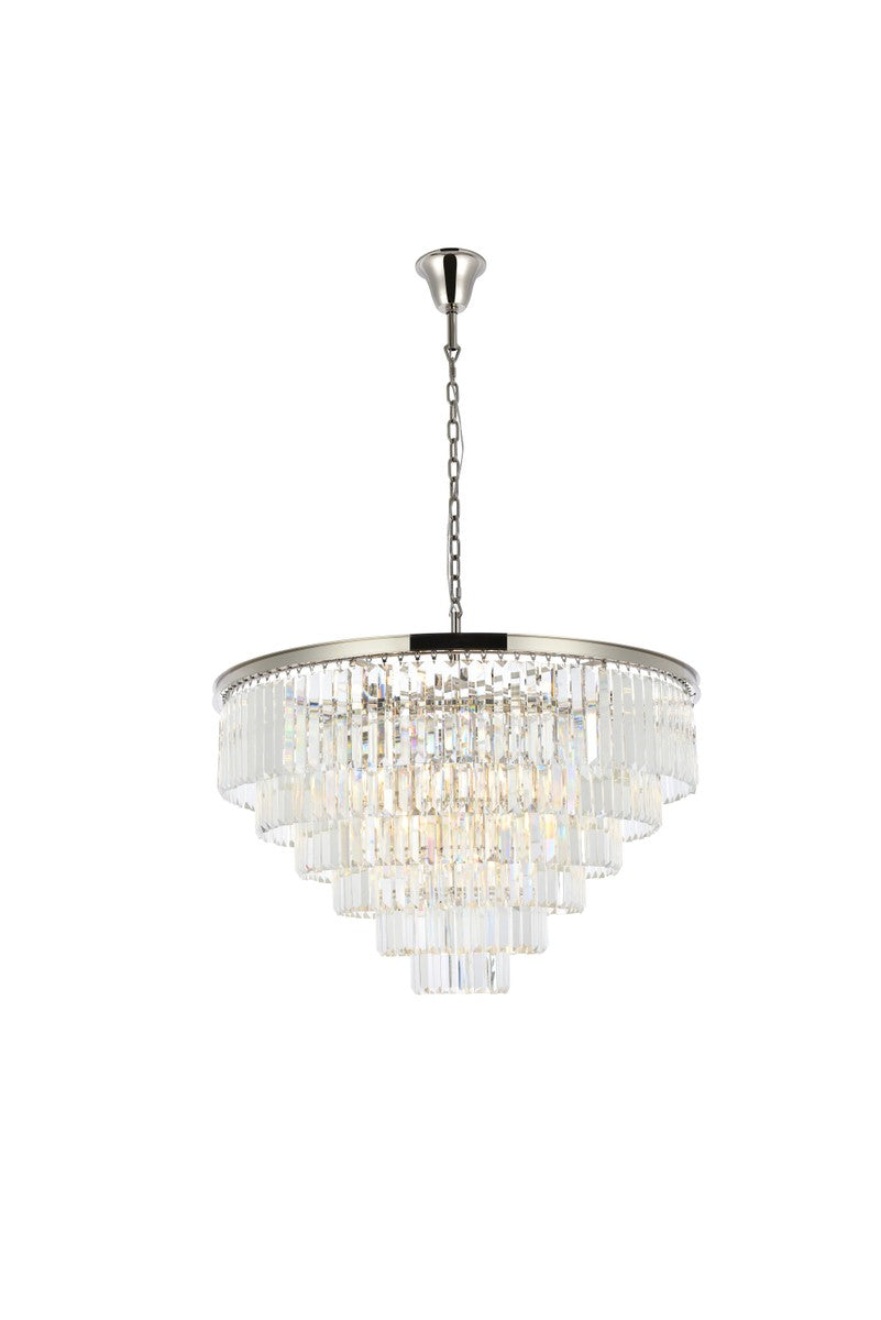 Elegant Sydney 1231D44PN/RC Chandelier Light - Polished Nickel