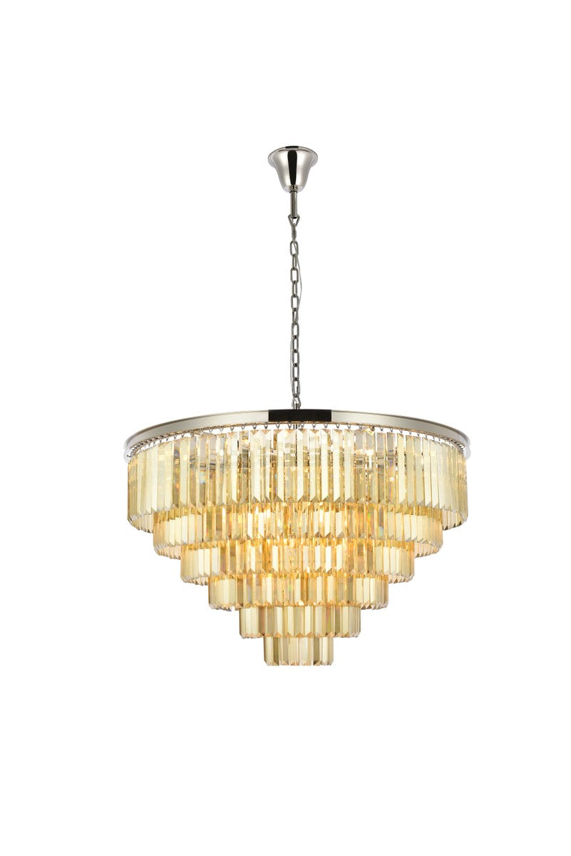 Elegant Sydney 1231D44PN-GT/RC Chandelier Light - Polished Nickel