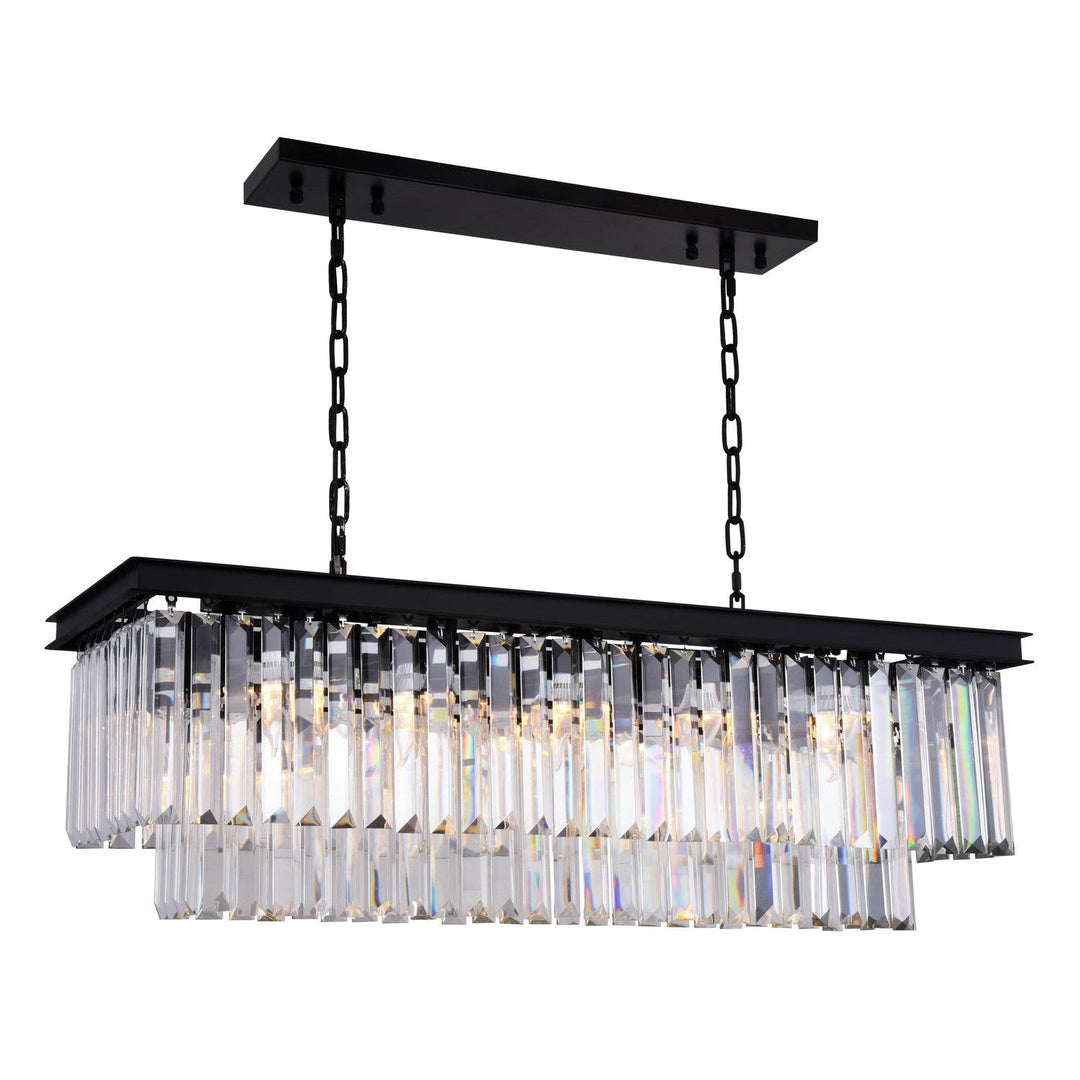 Elegant Sydney 1232D40MB/RC Chandelier Light - Matte Black