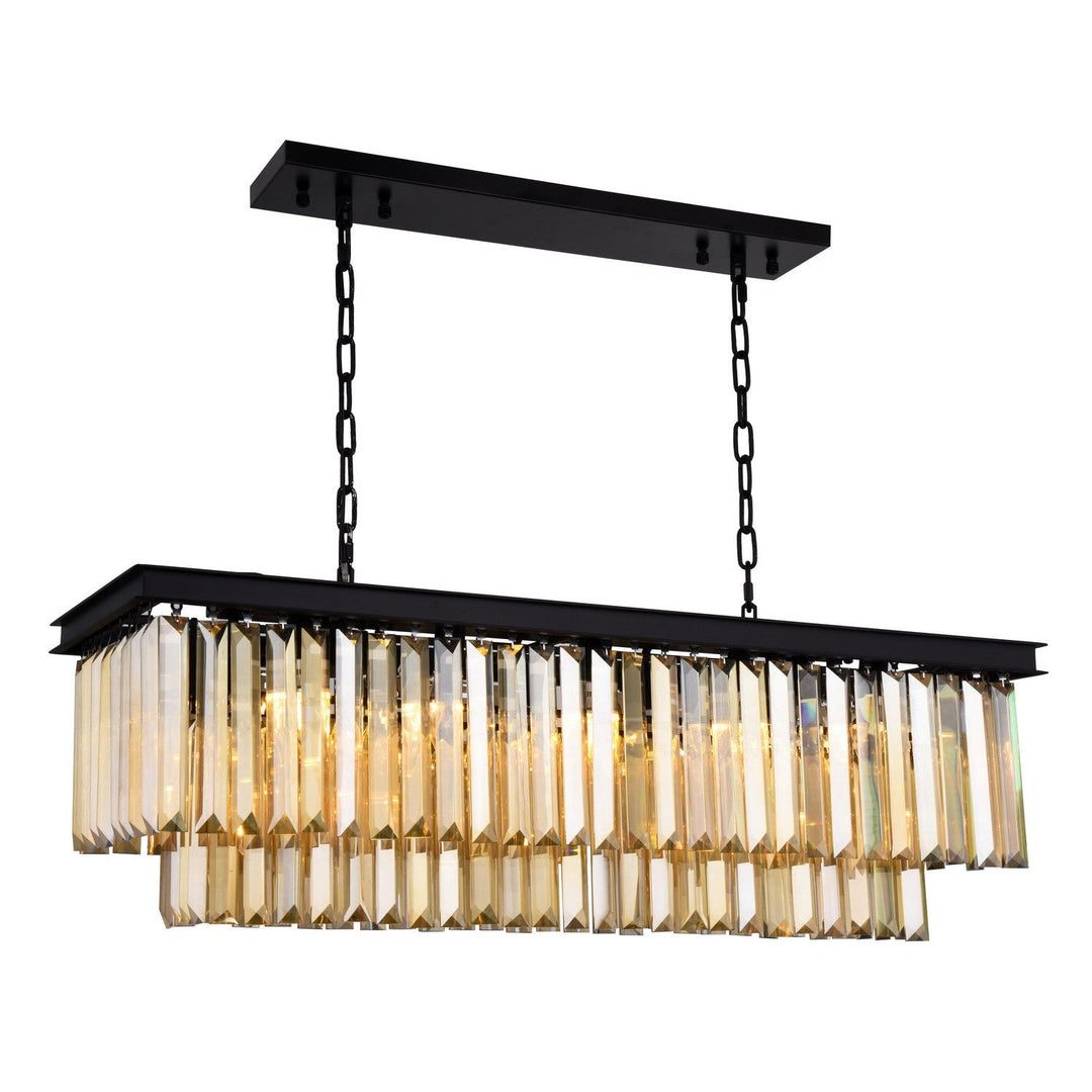 Elegant Sydney 1232D40MB-GT/RC Chandelier Light - Matte Black