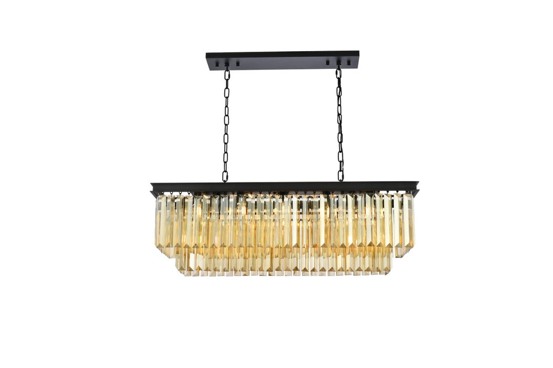 Elegant Sydney 1232D40MB-GT/RC Chandelier Light - Matte Black