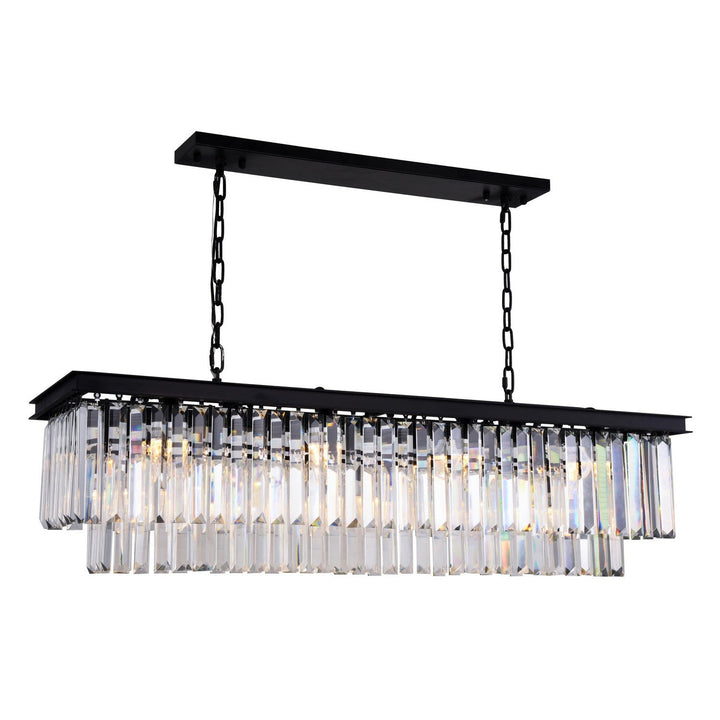 Elegant Sydney 1232D50MB/RC Chandelier Light - Matte Black