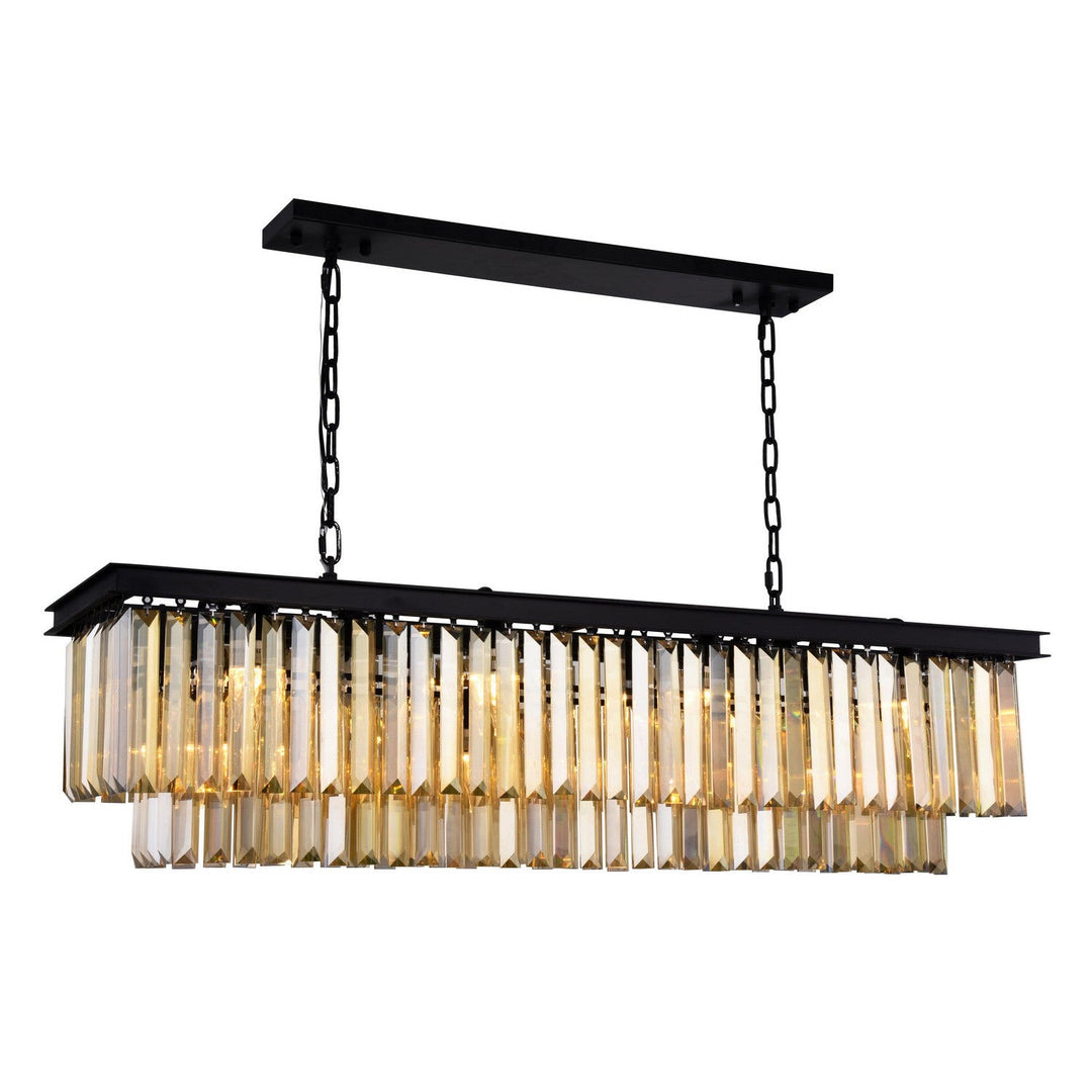 Elegant Sydney 1232D50MB-GT/RC Chandelier Light - Matte Black