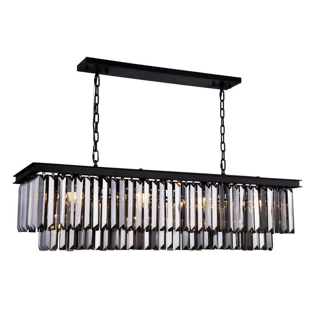 Elegant Sydney 1232D50MB-SS/RC Chandelier Light - Matte Black