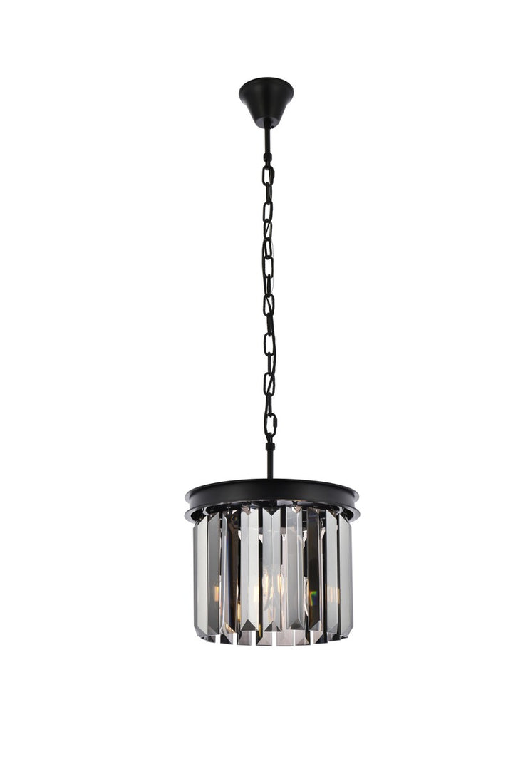 Elegant Sydney 1238D12MB-SS/RC Pendant Light - Matte Black