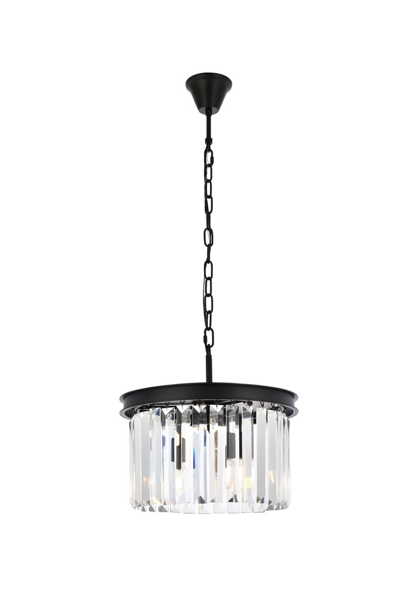 Elegant Sydney 1238D16MB/RC Pendant Light - Matte Black