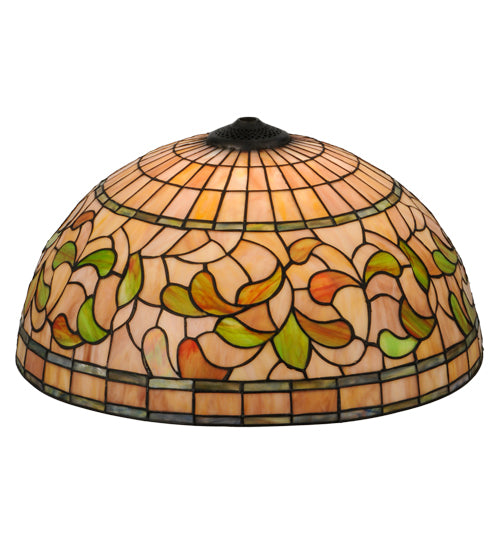 Meyda Tiffany Lighting 10977 Tiffany Turning Leaf Shade Lamp Shade Bronze / Dark