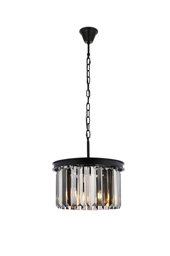 Elegant Sydney 1238D16MB-SS/RC Pendant Light - Matte Black