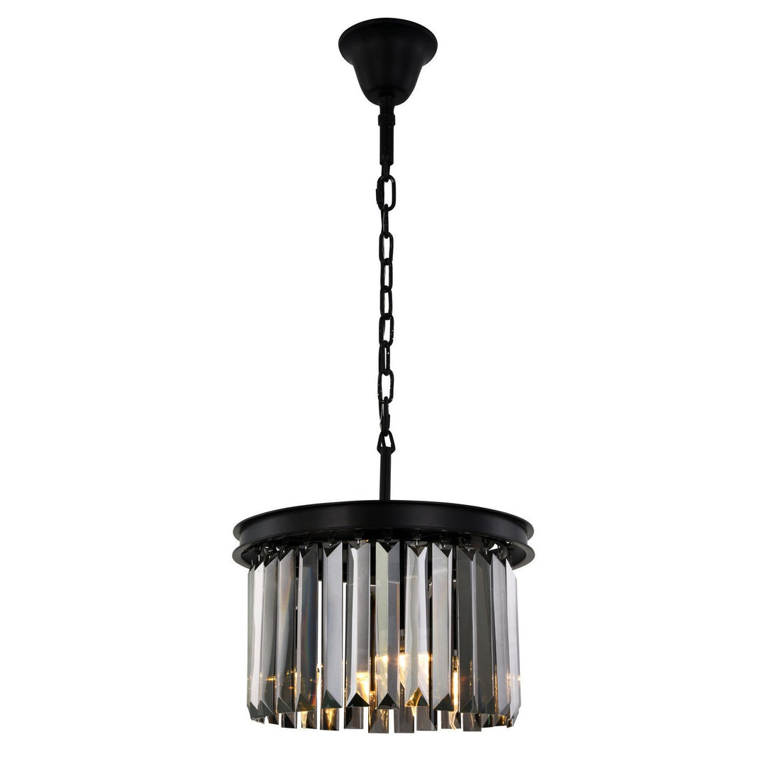 Elegant Sydney 1238D16MB-SS/RC Pendant Light - Matte Black