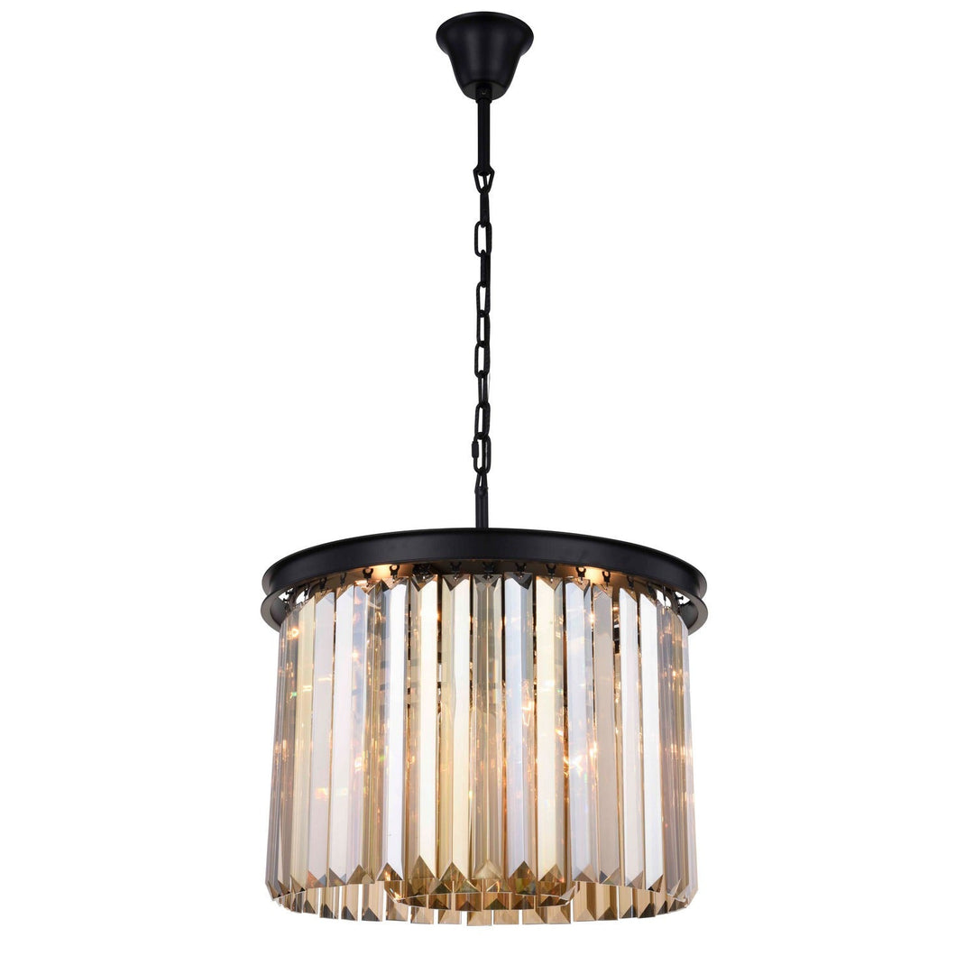 Elegant Sydney 1238D20MB-GT/RC Chandelier Light - Matte Black