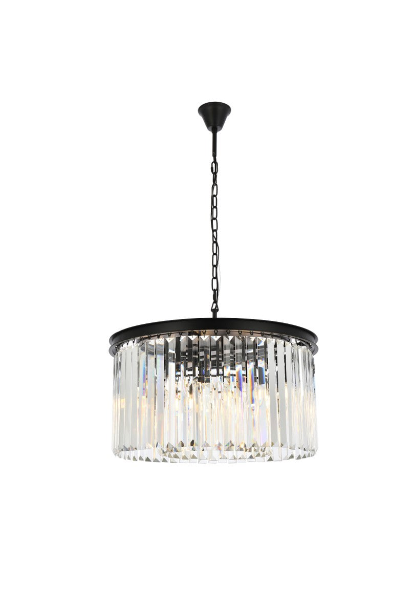 Elegant Sydney 1238D26MB/RC Chandelier Light - Matte Black