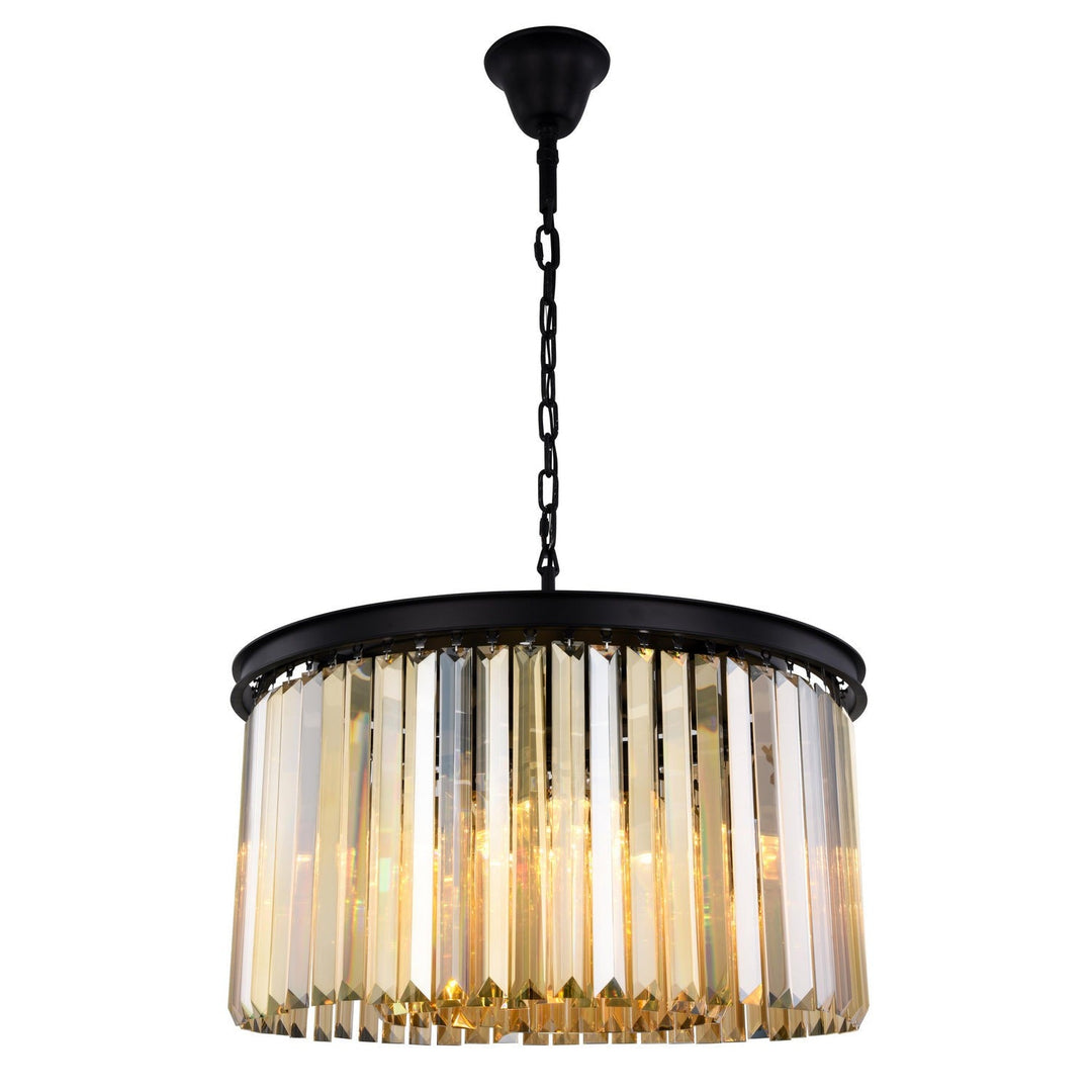 Elegant Sydney 1238D26MB-GT/RC Chandelier Light - Matte Black