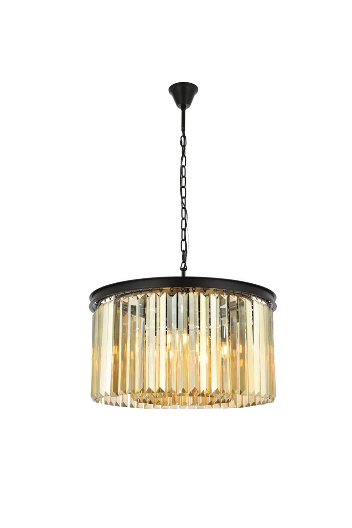 Elegant Sydney 1238D26MB-GT/RC Chandelier Light - Matte Black