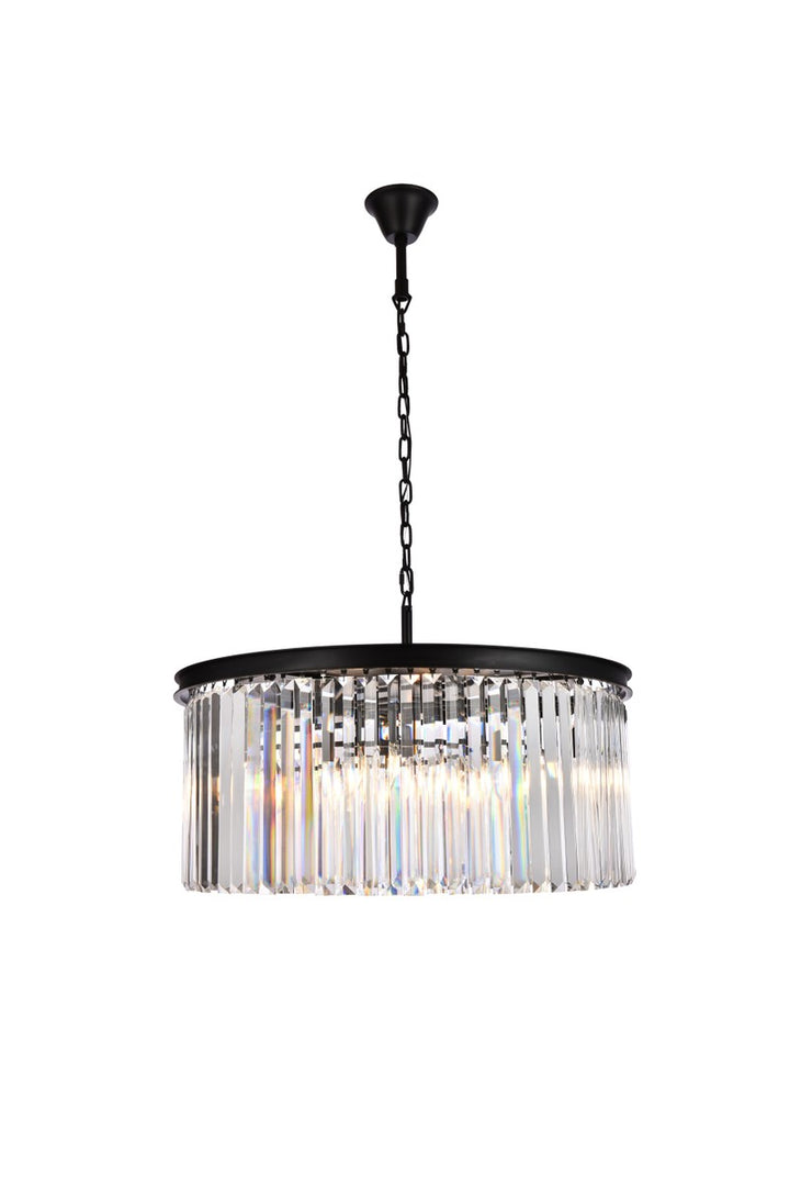 Elegant Sydney 1238D31MB/RC Chandelier Light - Matte Black