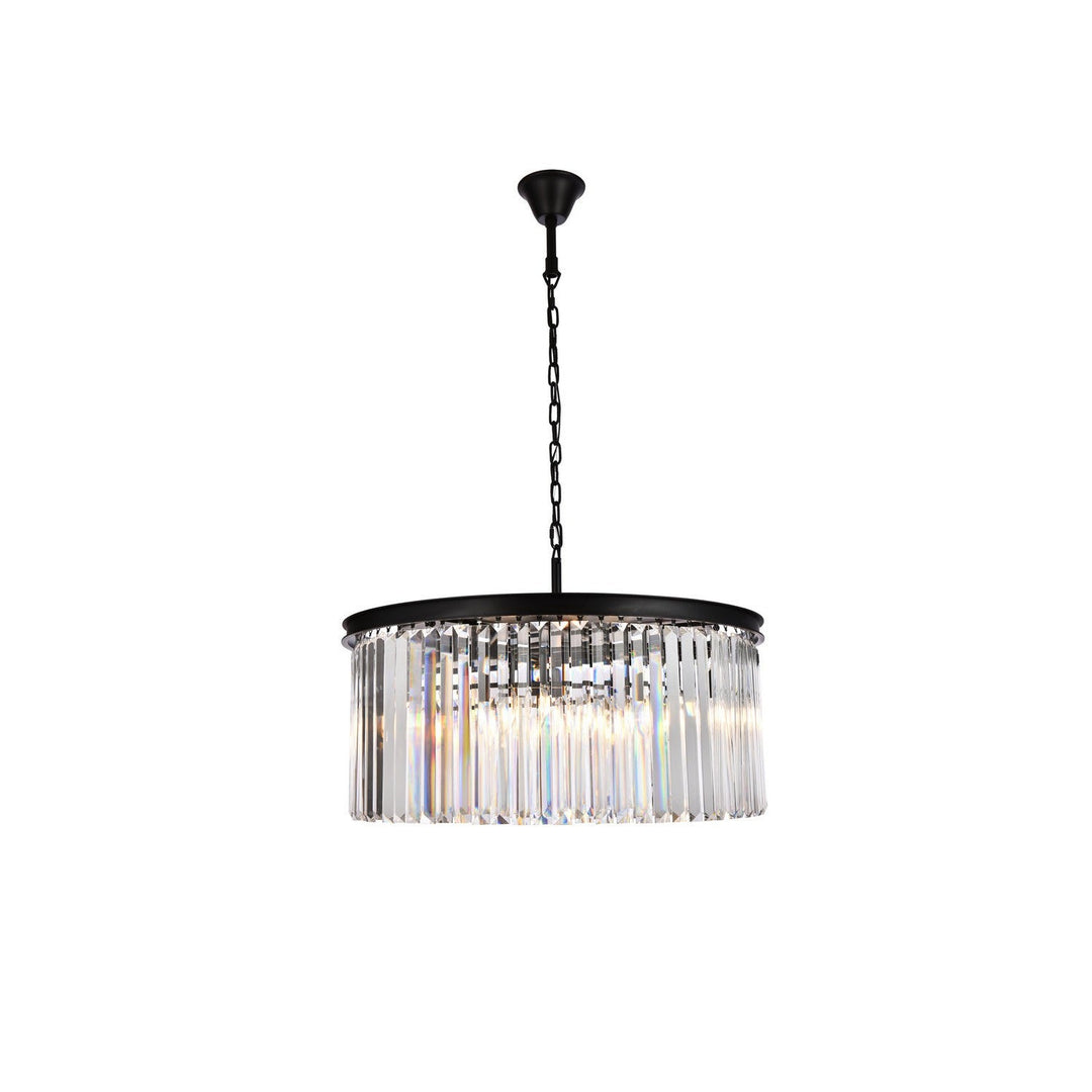 Elegant Sydney 1238D31MB/RC Chandelier Light - Matte Black