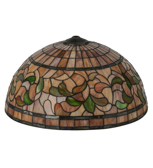 Meyda Tiffany Lighting 10977 Tiffany Turning Leaf Shade Lamp Shade Bronze / Dark