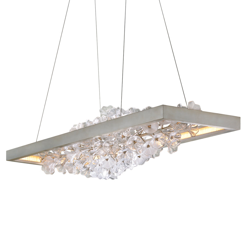 Corbett Jasmine 269-51-SL Pendant Light - Silver Leaf