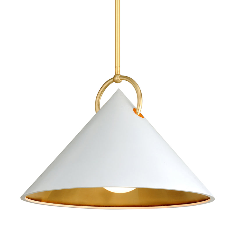 Corbett Charm 290-42-GL/SWH Pendant Light - Gold Leaf/White