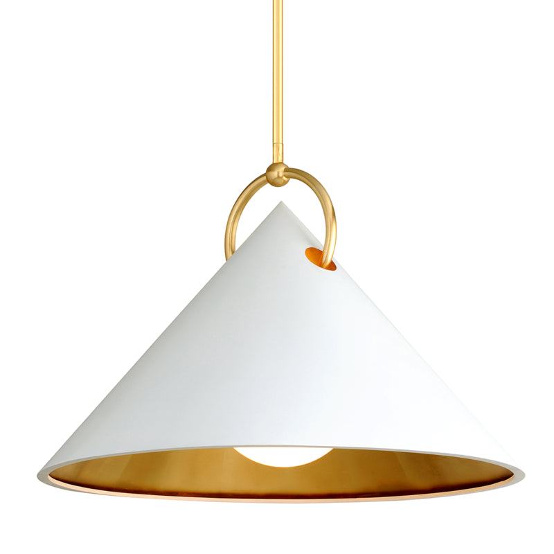 Corbett Charm 290-43 Pendant Light - Gold Leaf/White