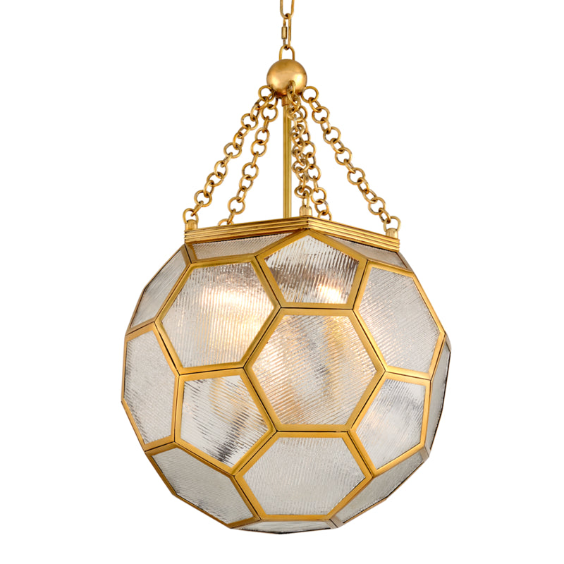 Corbett Hexsation 301-74 Pendant Light - Vintage Brass